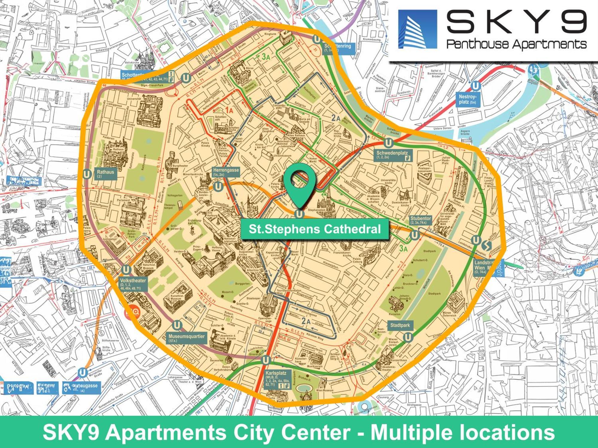 Sky9 Apartments City Center Vienna Bilik gambar